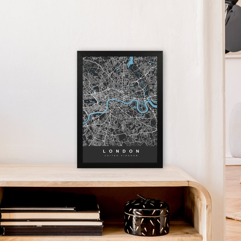 London III Art Print by UrbanMaps A3 White Frame