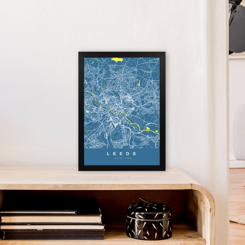 Leeds II Art Print by UrbanMaps A3 White Frame