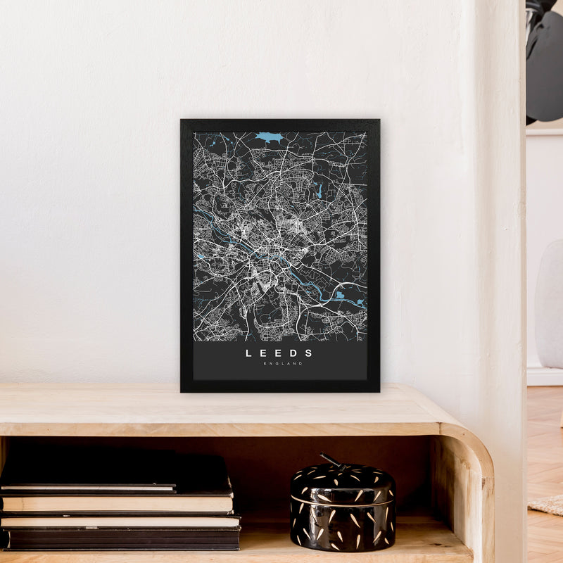 Leeds III Art Print by UrbanMaps A3 White Frame