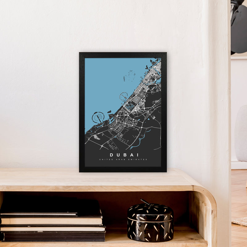 Dubai Art Print by UrbanMaps A3 White Frame