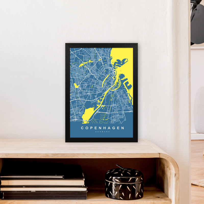Copenhagen I Art Print by UrbanMaps A3 White Frame