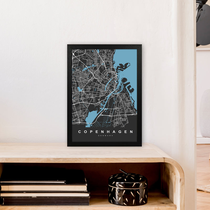 Copenhagen II Art Print by UrbanMaps A3 White Frame