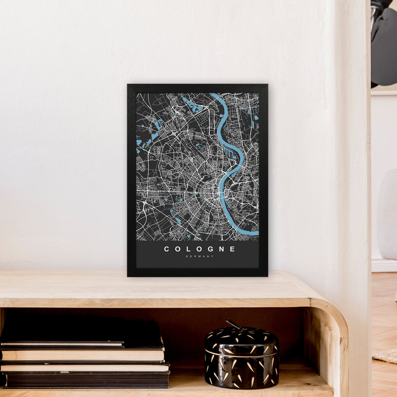 Cologne Art Print by UrbanMaps A3 White Frame