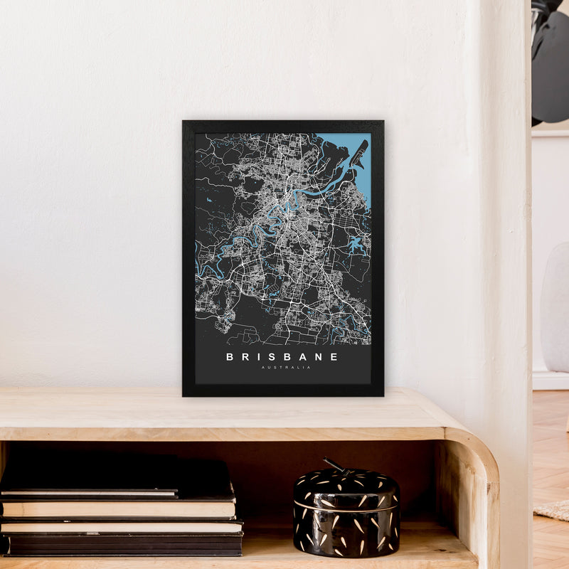 Brisbane II Art Print by UrbanMaps A3 White Frame