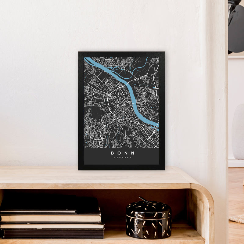 Bonn Art Print by UrbanMaps A3 White Frame
