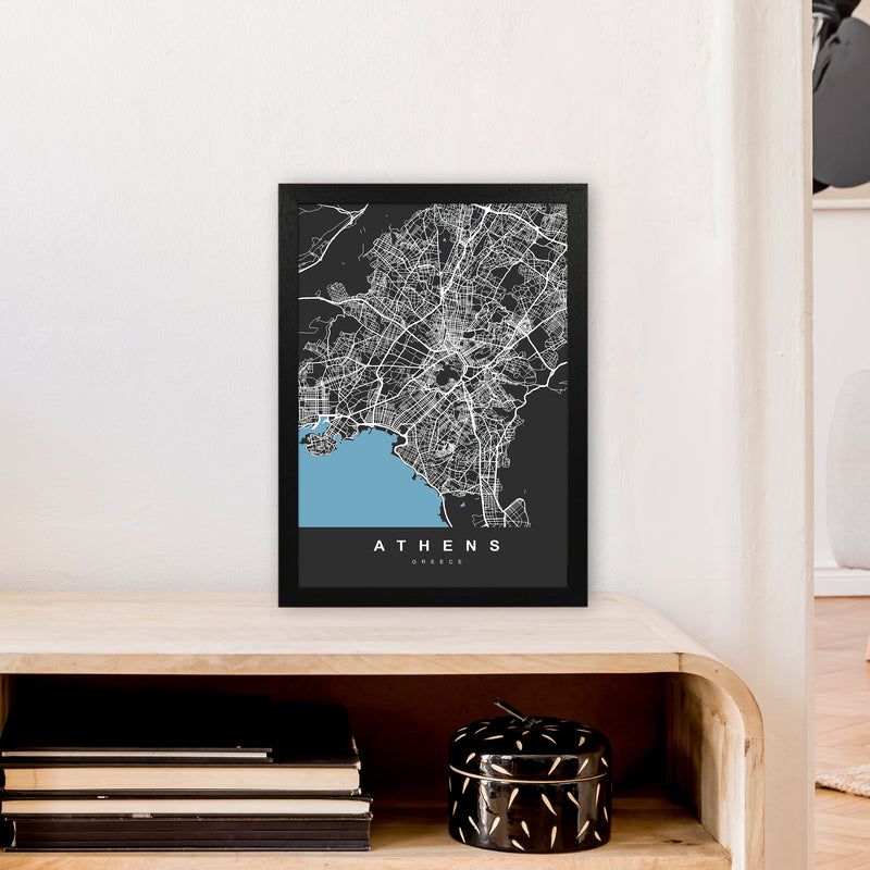 Athens Art Print by UrbanMaps A3 White Frame