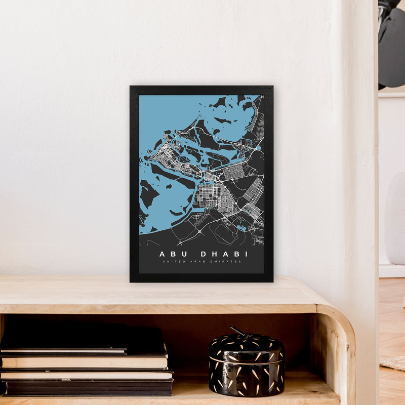 Abu Dhabi Art Print by UrbanMaps A3 White Frame