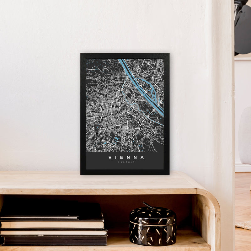 Vienna Art Print by UrbanMaps A3 White Frame