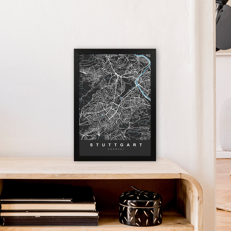 Stuttgart Art Print by UrbanMaps A3 White Frame