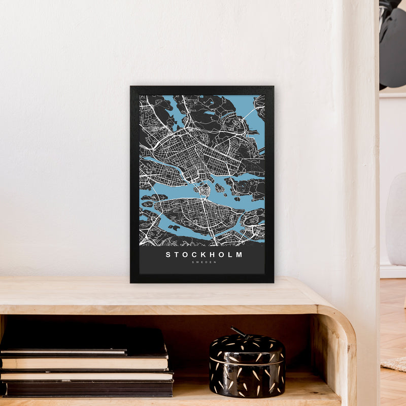 Stockholm Art Print by UrbanMaps A3 White Frame