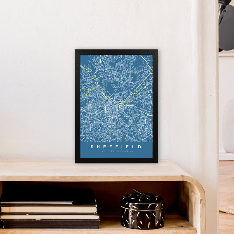 Sheffield II Art Print by UrbanMaps A3 White Frame