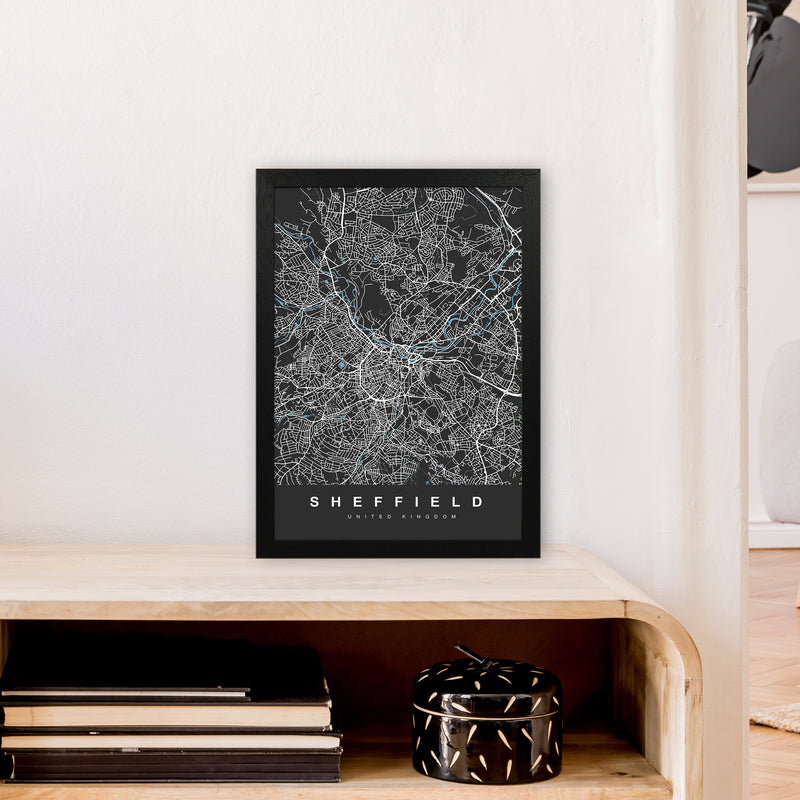 Sheffield III Art Print by UrbanMaps A3 White Frame