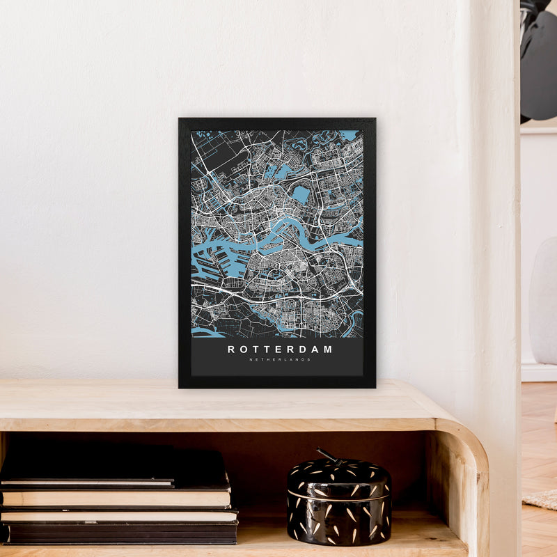 Rotterdam Art Print by UrbanMaps A3 White Frame