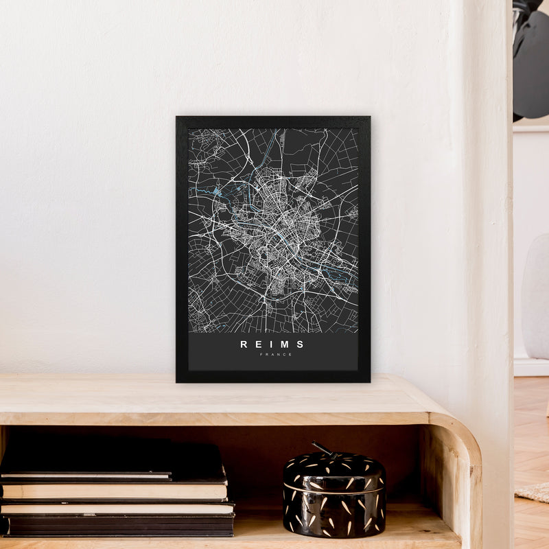 Reims Art Print by UrbanMaps A3 White Frame