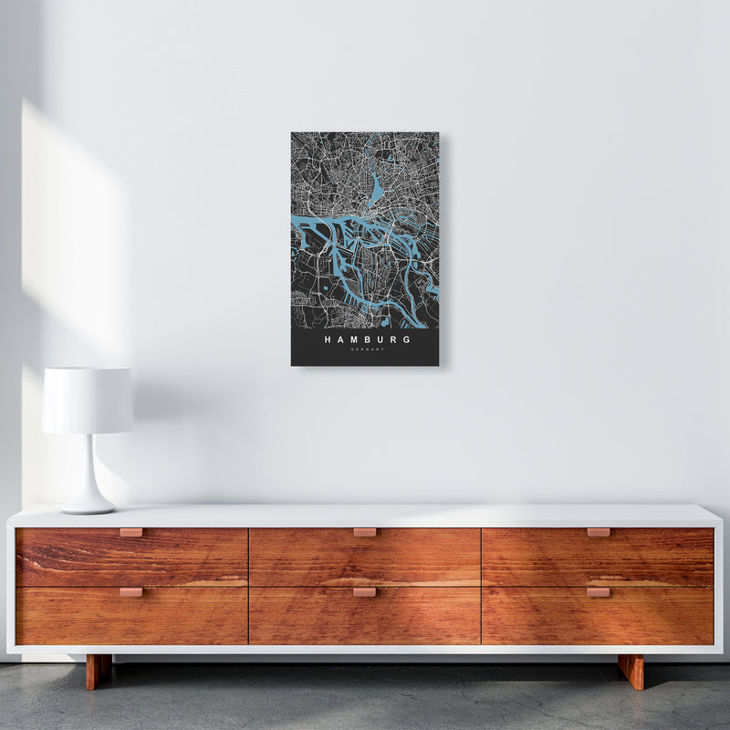 Hamburg Art Print by UrbanMaps A3 Canvas
