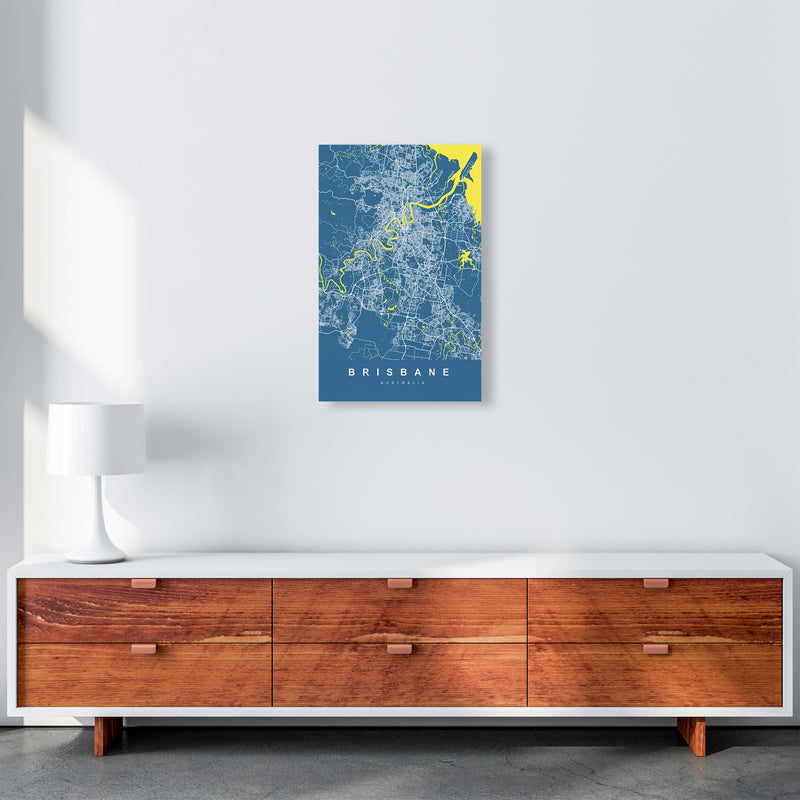 Brisbane I Art Print by UrbanMaps A3 Canvas