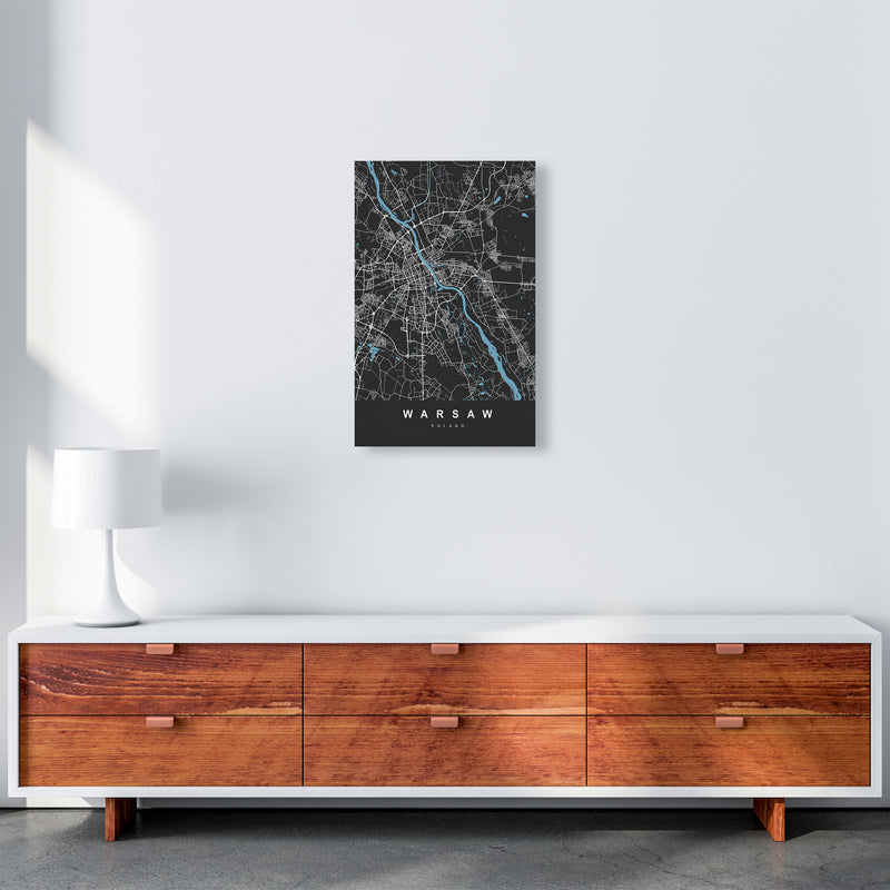 Warsaw Art Print by UrbanMaps A3 Canvas