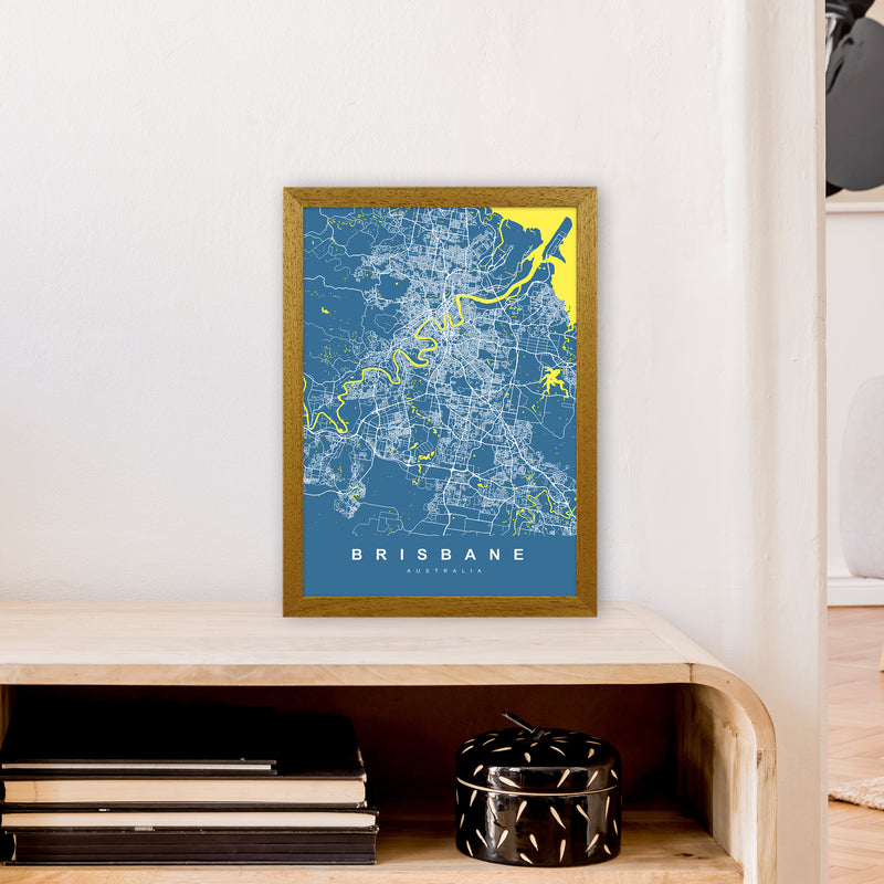 Brisbane I Art Print by UrbanMaps A3 Print Only