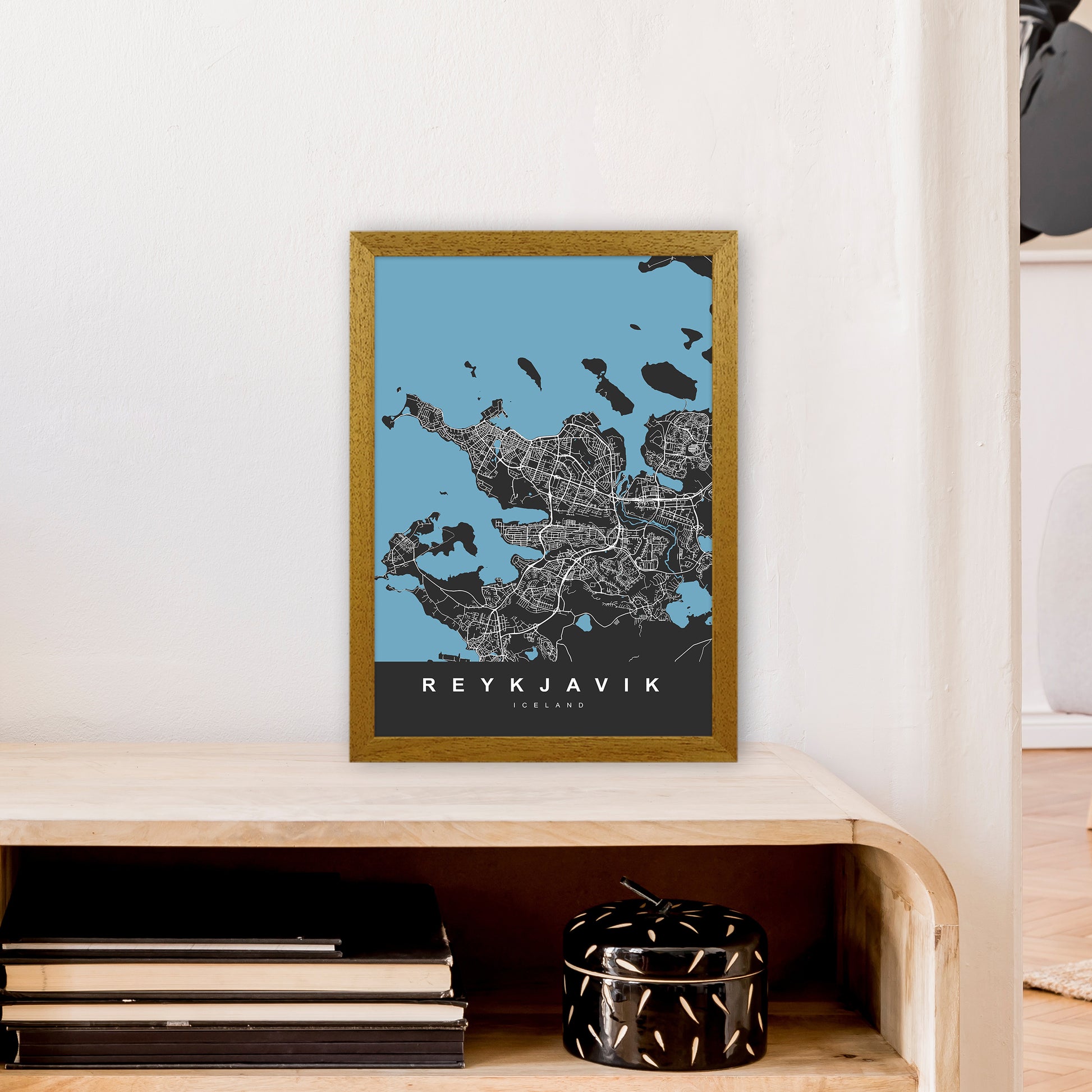 Reykjavik Art Print by UrbanMaps A3 Print Only
