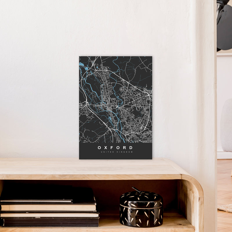 Oxford IV Art Print by UrbanMaps A3 Black Frame