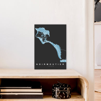 Noirmoutier Art Print by UrbanMaps A3 Black Frame