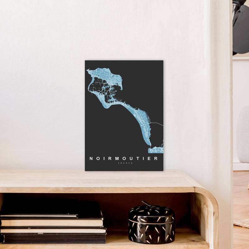 Noirmoutier Art Print by UrbanMaps A3 Black Frame