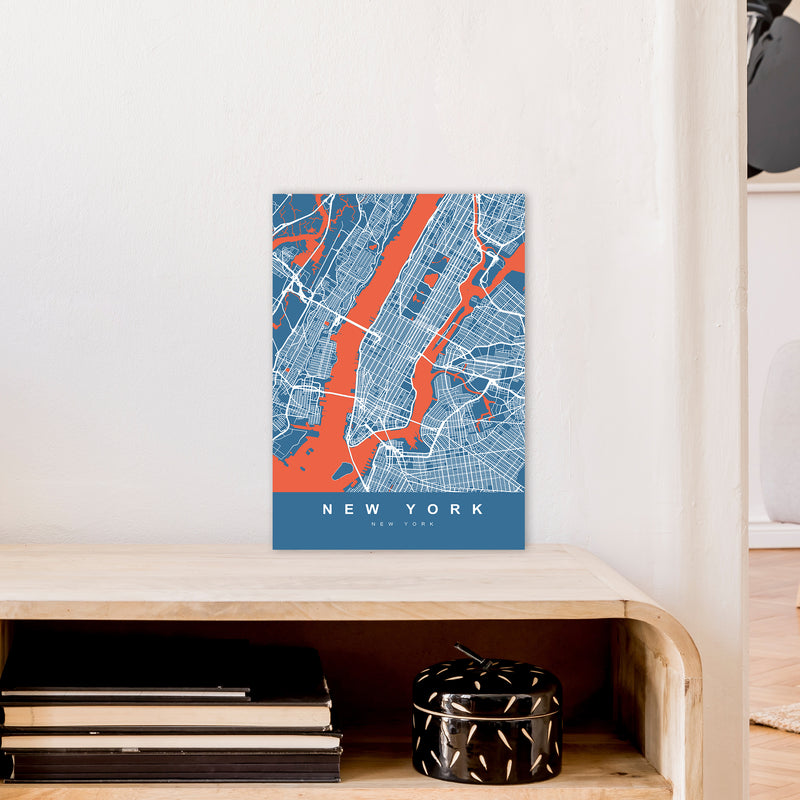 New York I Art Print by UrbanMaps A3 Black Frame