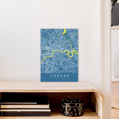London II Art Print by UrbanMaps A3 Black Frame