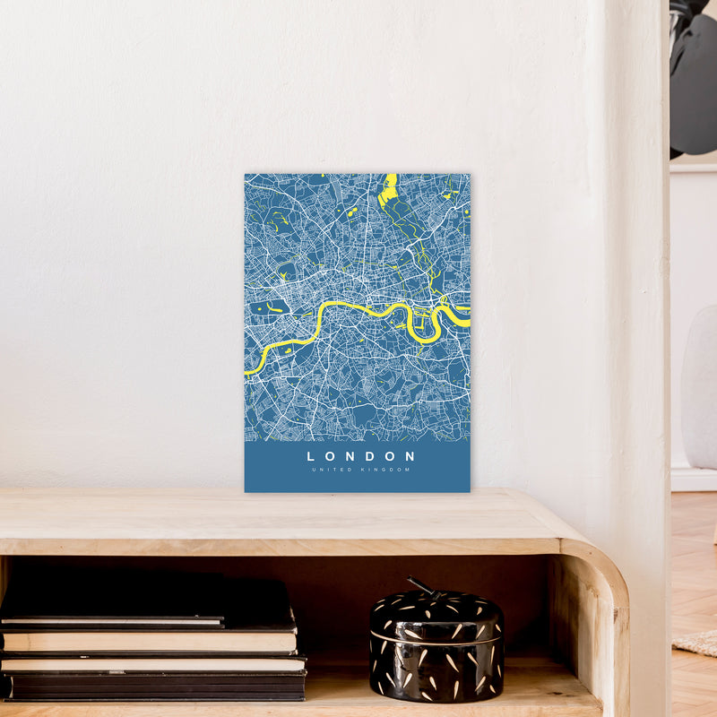 London II Art Print by UrbanMaps A3 Black Frame