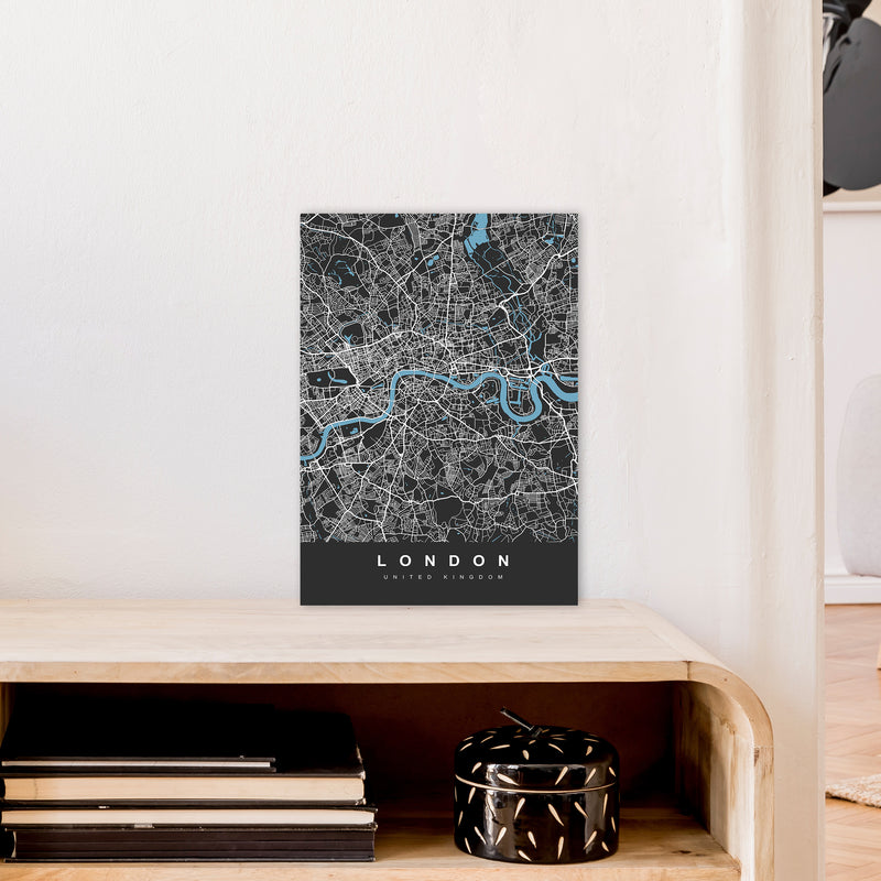 London III Art Print by UrbanMaps A3 Black Frame