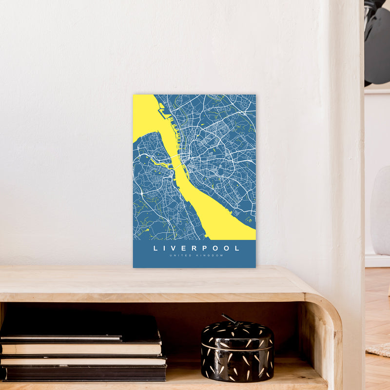 Liverpool I Art Print by UrbanMaps A3 Black Frame