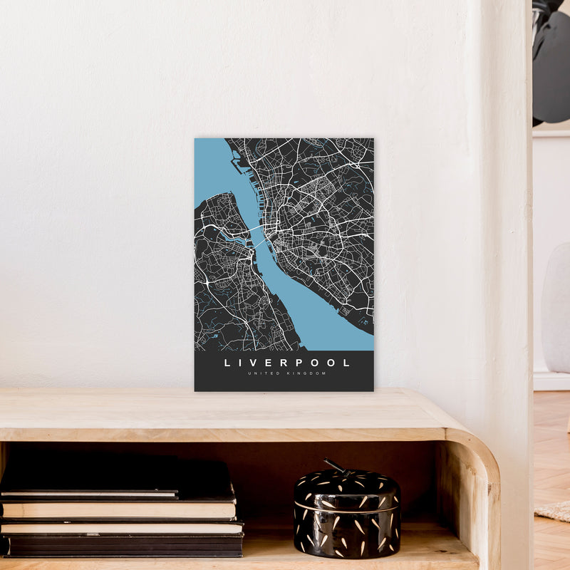 Liverpool II Art Print by UrbanMaps A3 Black Frame