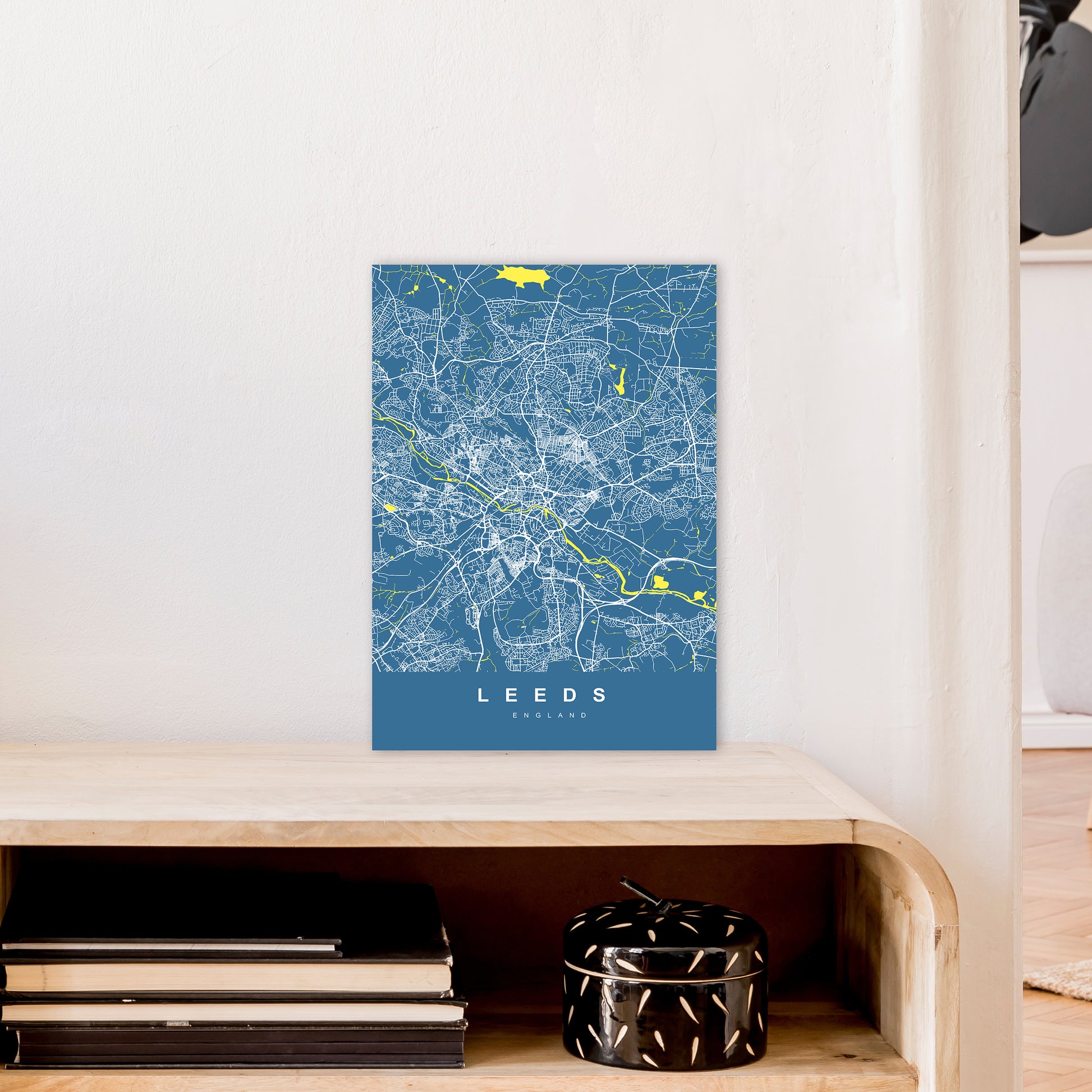 Leeds II Art Print by UrbanMaps A3 Black Frame