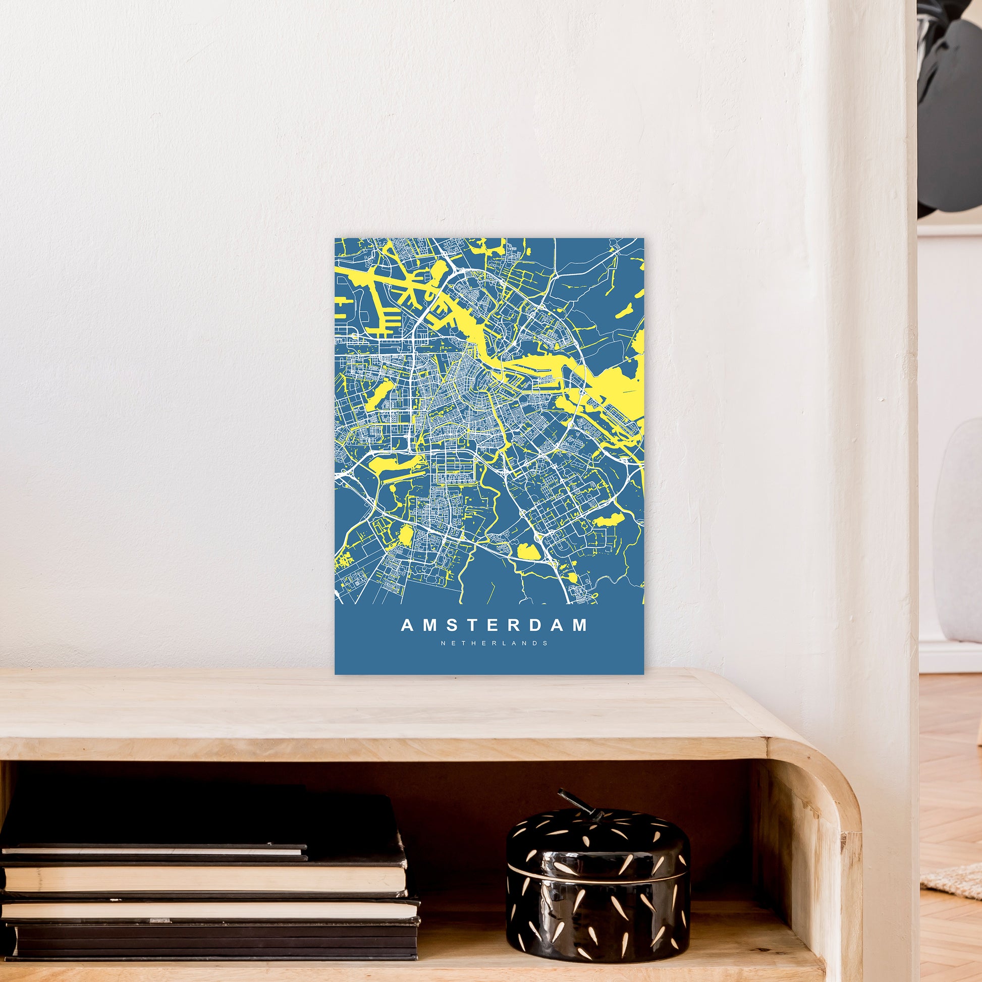 Amsterdam I Art Print by UrbanMaps A3 Black Frame