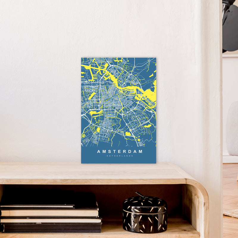Amsterdam I Art Print by UrbanMaps A3 Black Frame