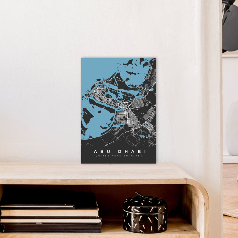 Abu Dhabi Art Print by UrbanMaps A3 Black Frame