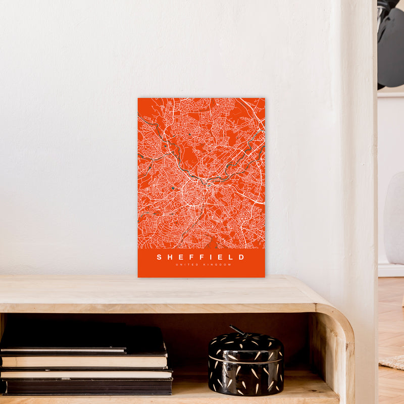 Sheffield I Art Print by UrbanMaps A3 Black Frame