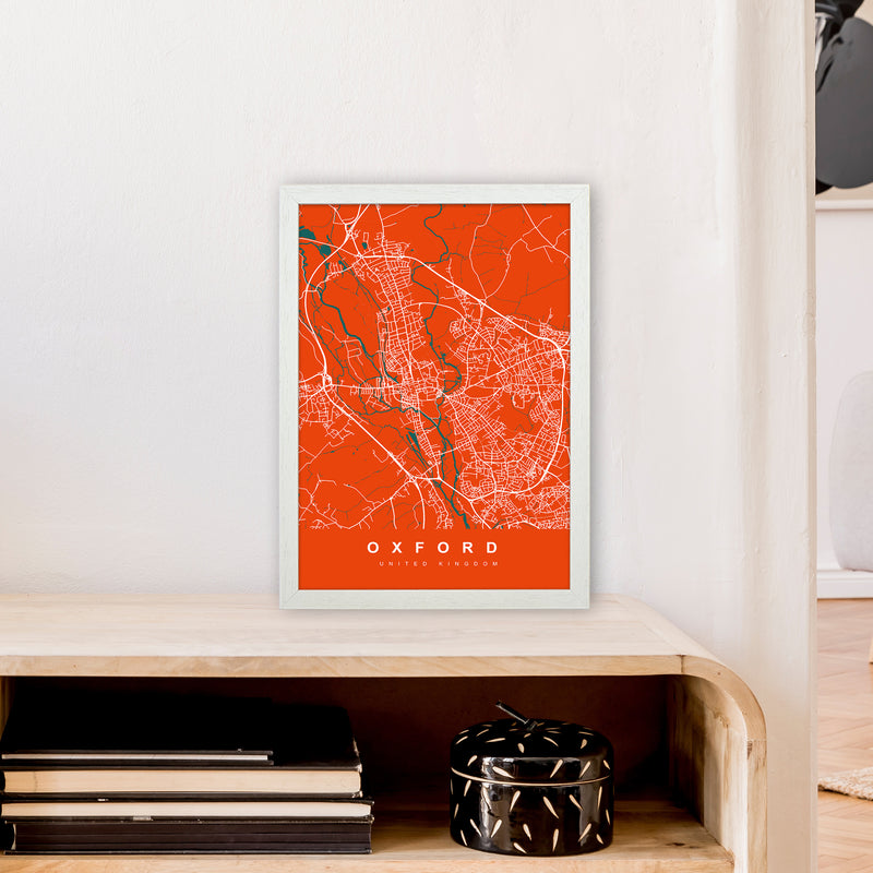 Oxford I Art Print by UrbanMaps A3 Oak Frame