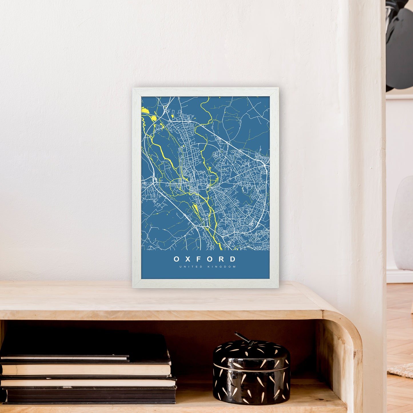 Oxford II Art Print by UrbanMaps A3 Oak Frame