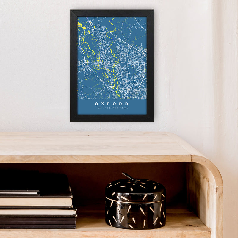 Oxford II Art Print by UrbanMaps A4 White Frame
