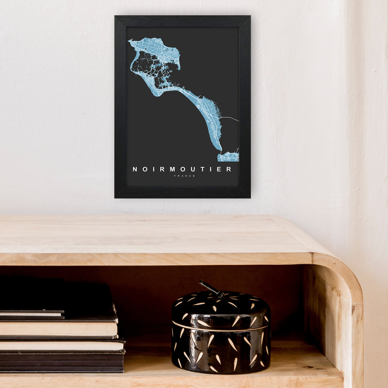 Noirmoutier Art Print by UrbanMaps A4 White Frame