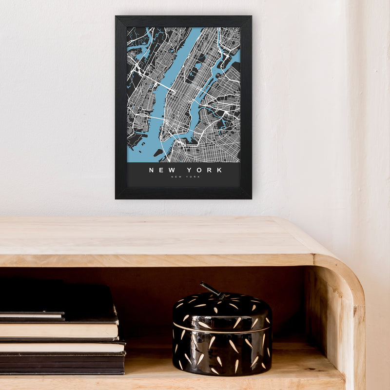 New York II Art Print by UrbanMaps A4 White Frame