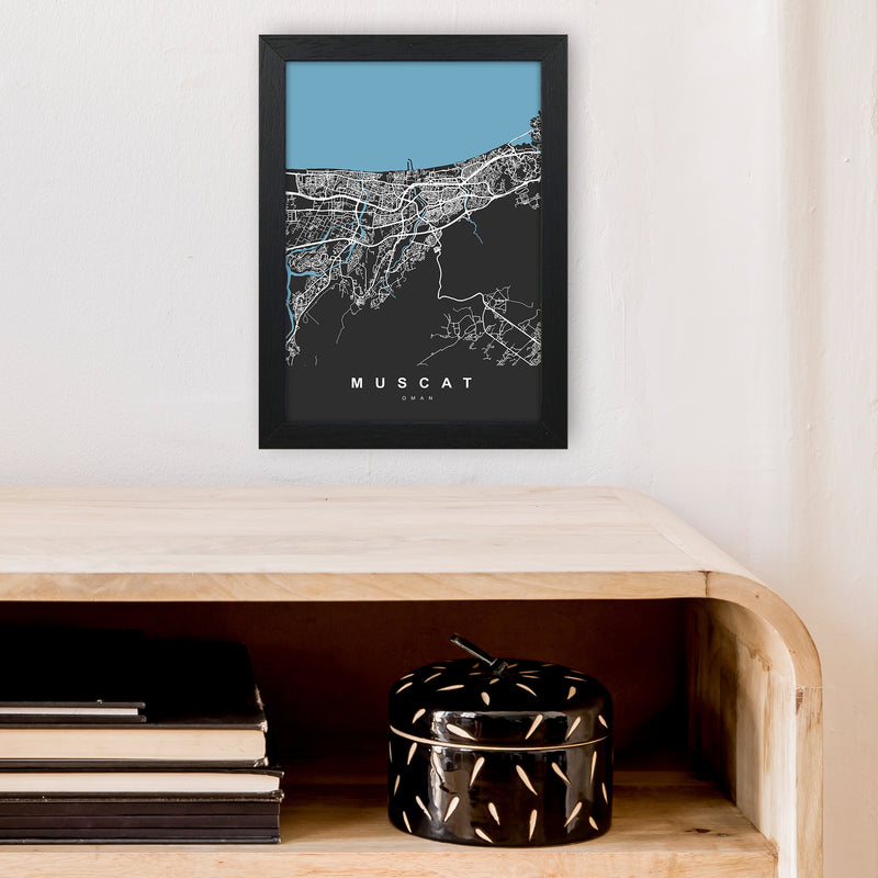 Muscat Art Print by UrbanMaps A4 White Frame