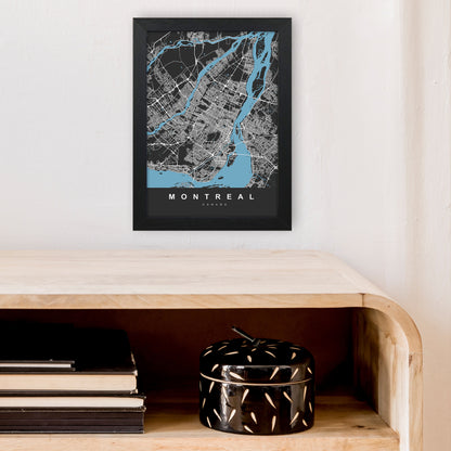 Montreal Art Print by UrbanMaps A4 White Frame