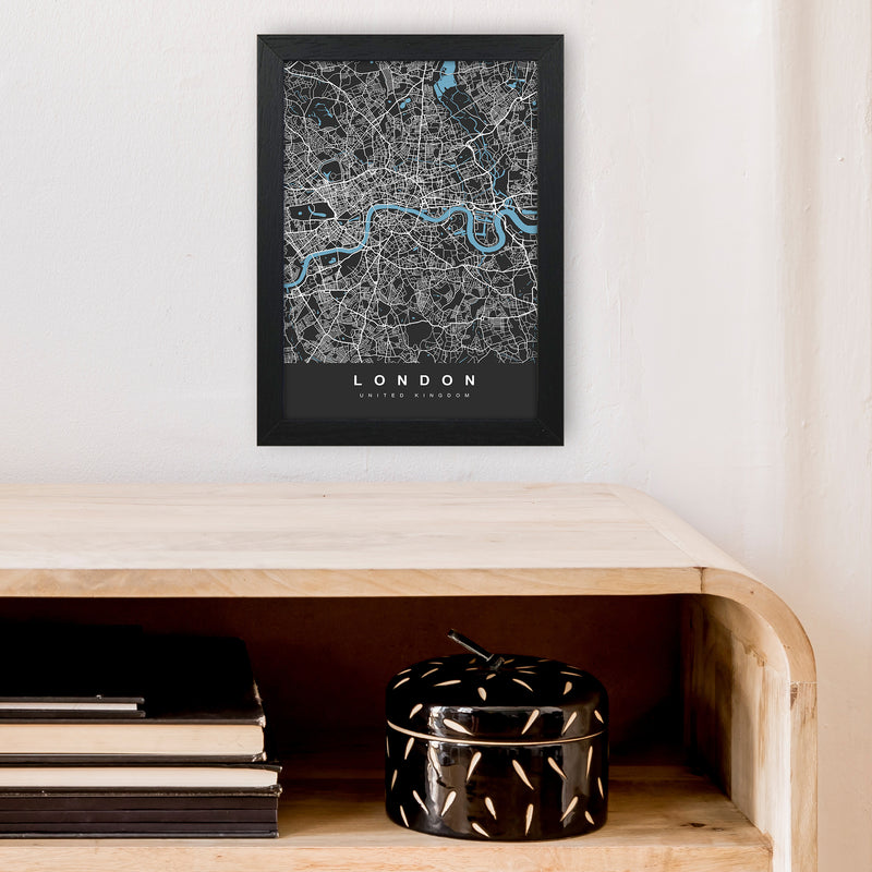 London III Art Print by UrbanMaps A4 White Frame