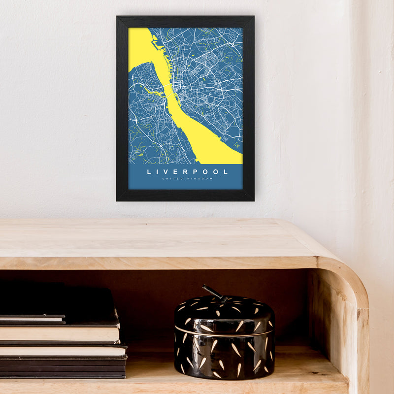 Liverpool I Art Print by UrbanMaps A4 White Frame