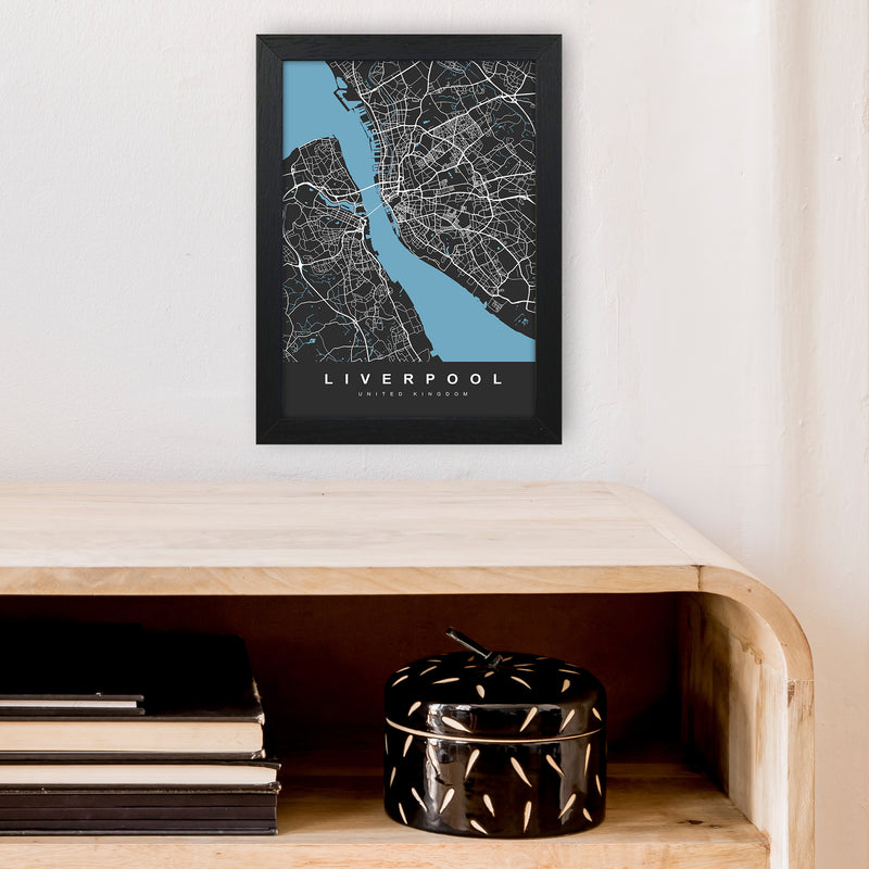Liverpool II Art Print by UrbanMaps A4 White Frame