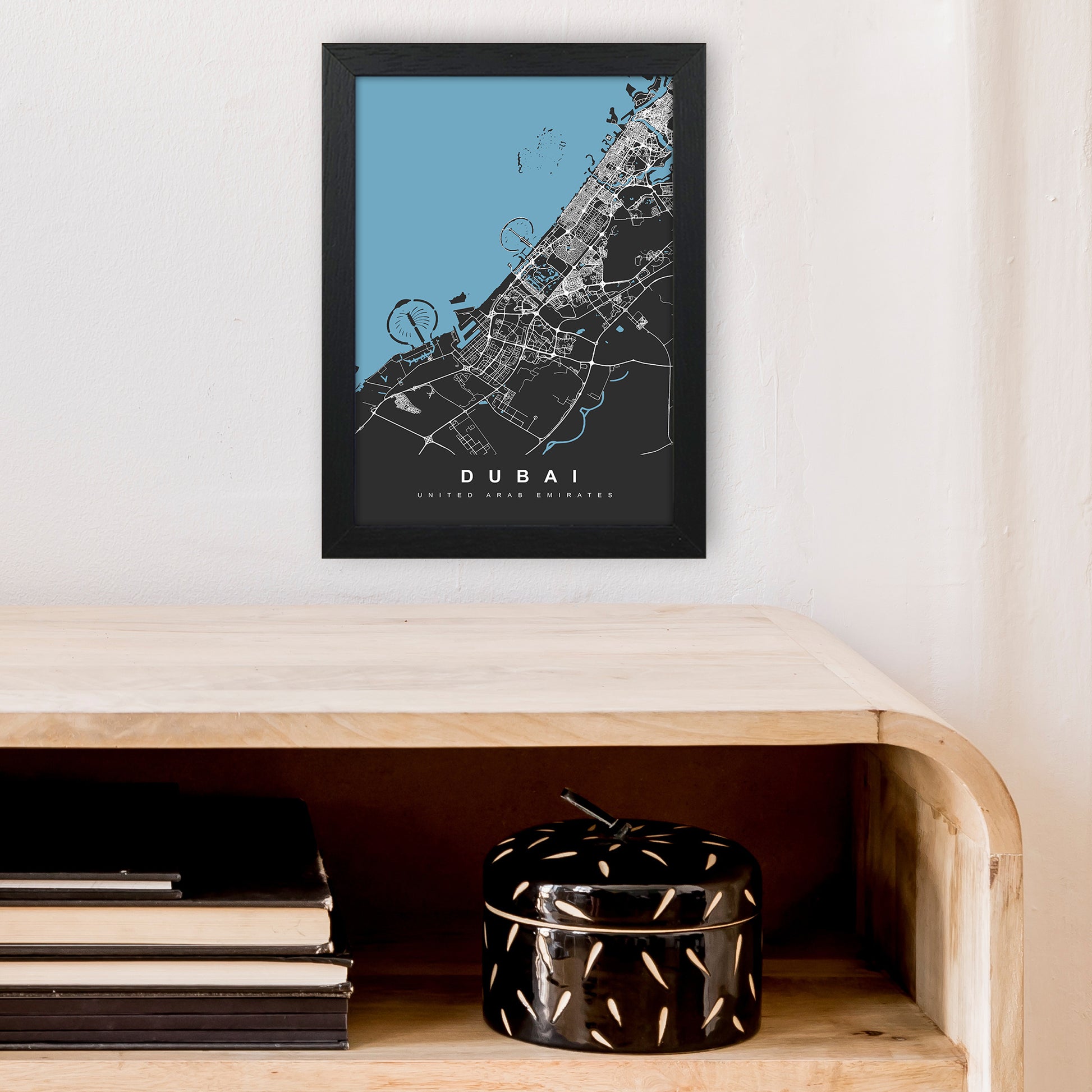 Dubai Art Print by UrbanMaps A4 White Frame