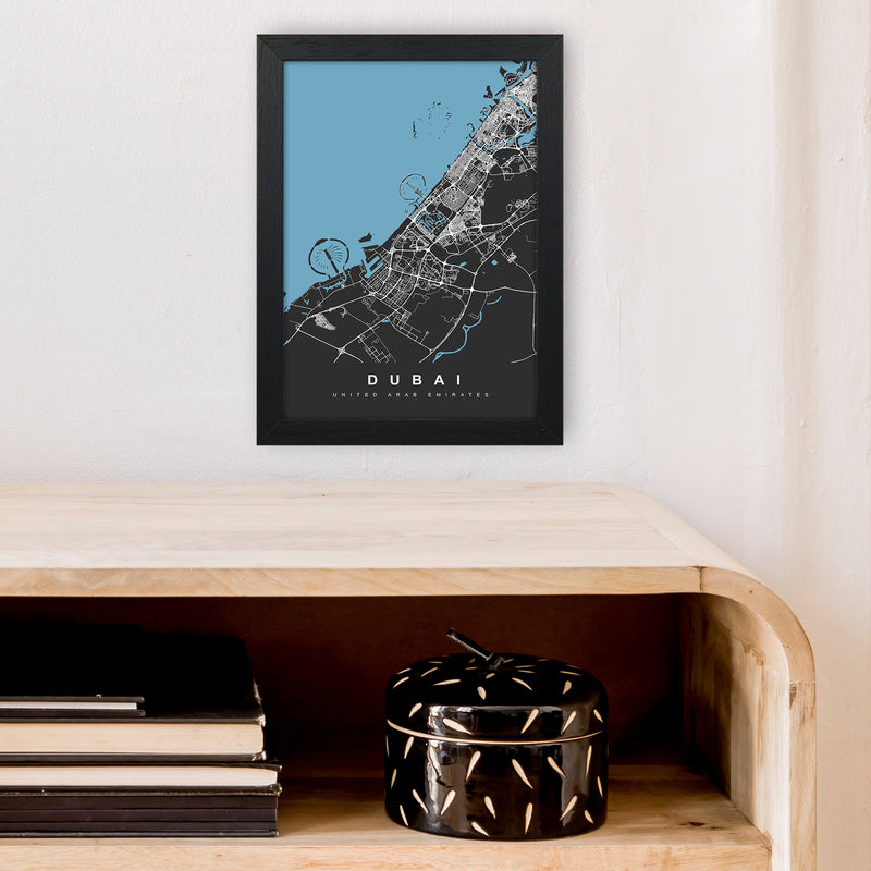 Dubai Art Print by UrbanMaps A4 White Frame