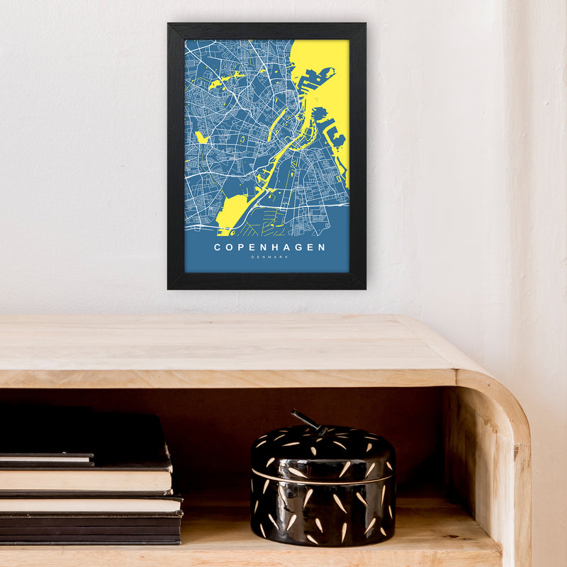 Copenhagen I Art Print by UrbanMaps A4 White Frame